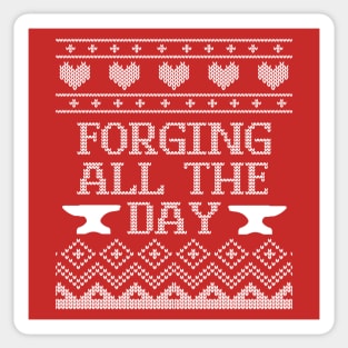 Ugly Forging Holiday Sweater design Sticker